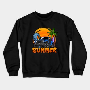 Jeep Wrangler Summer Holiday - Blue Crewneck Sweatshirt